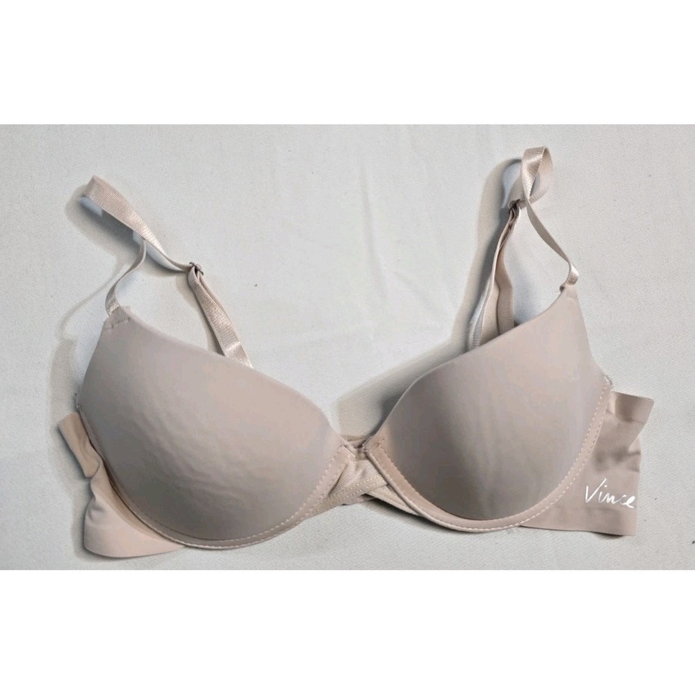 Vince Camuto Women's Bra‎ Underwire Padded Push-Up 34 B Beige